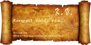 Kengyel Valéria névjegykártya