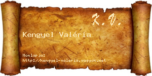Kengyel Valéria névjegykártya