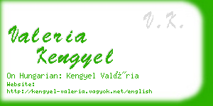 valeria kengyel business card